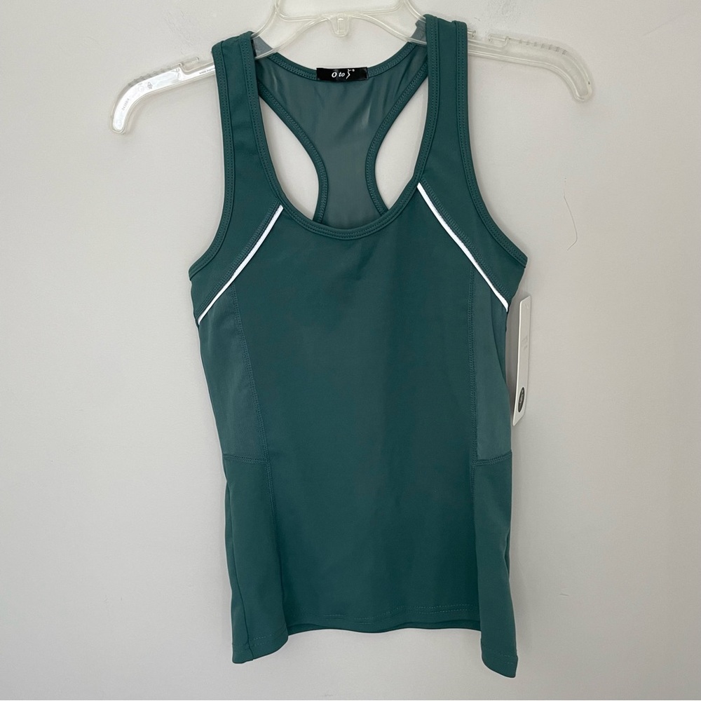 Otos Active Women’s Tank Top Racer Back Green Sz S Athletic Activewear